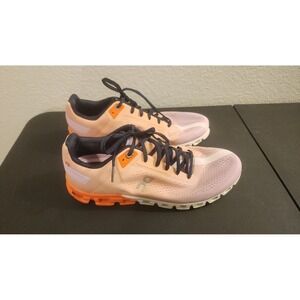 On Cloudflow Womens Running Shoes Peach Orange Navy Size 9.5